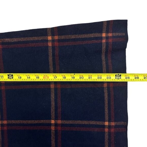 Max Studio Plaid Preppy Mock Neck Boxy Sweater Navy Red Size M - Picture 8 of 8